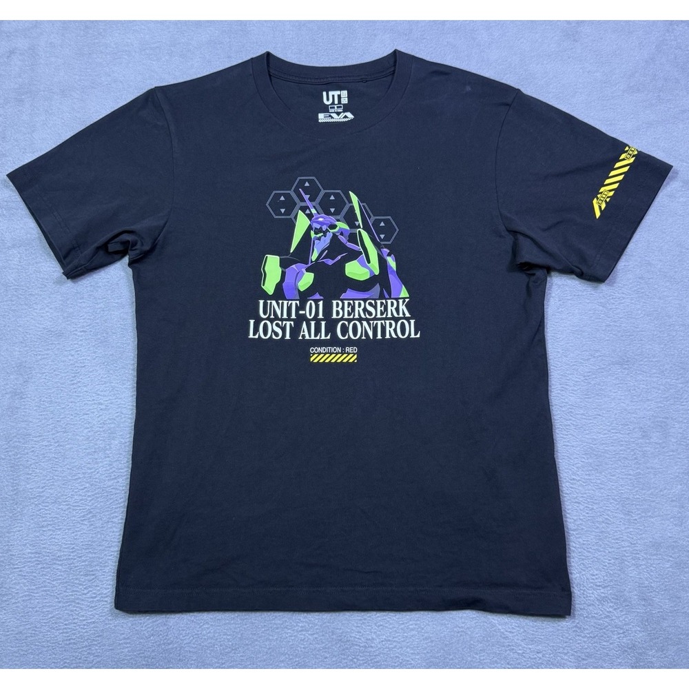 Uniqlo UT Evangelion EVA Unit-01 Berserk T Shirt Mens S Black Anime Graphic
